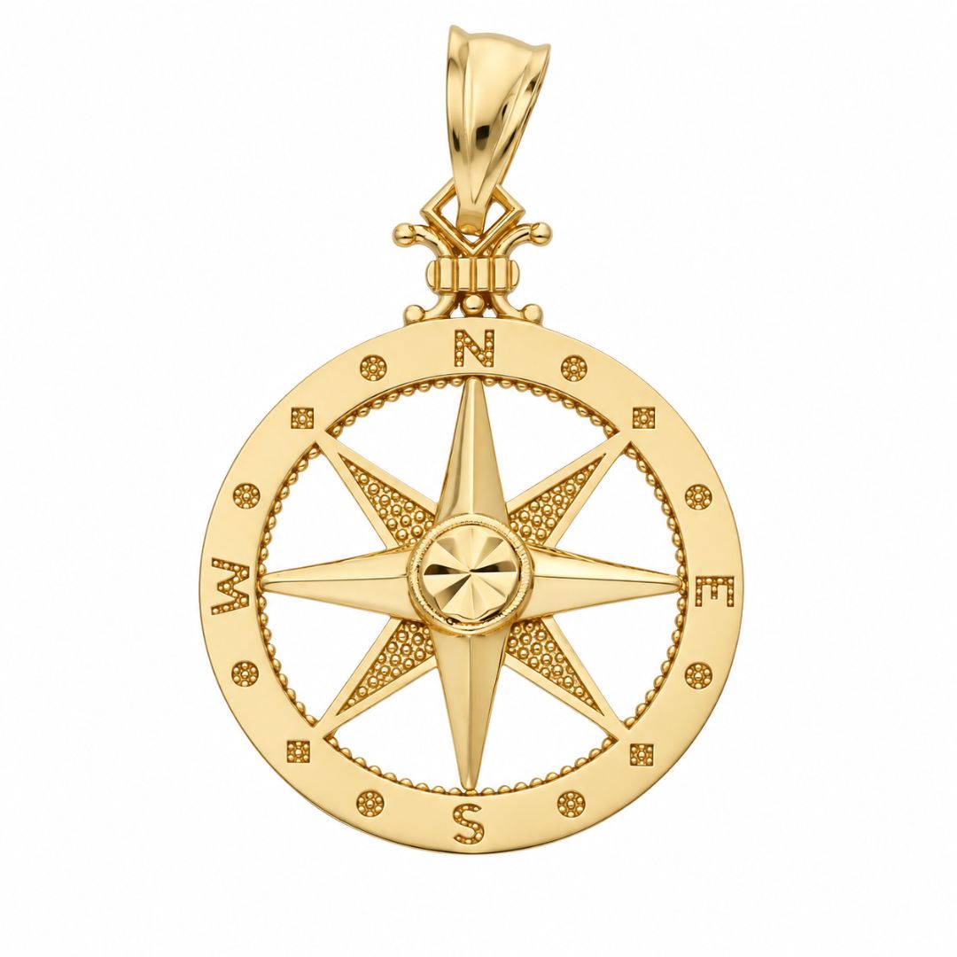 Colgante Rosa de los Vientos en Oro 18K