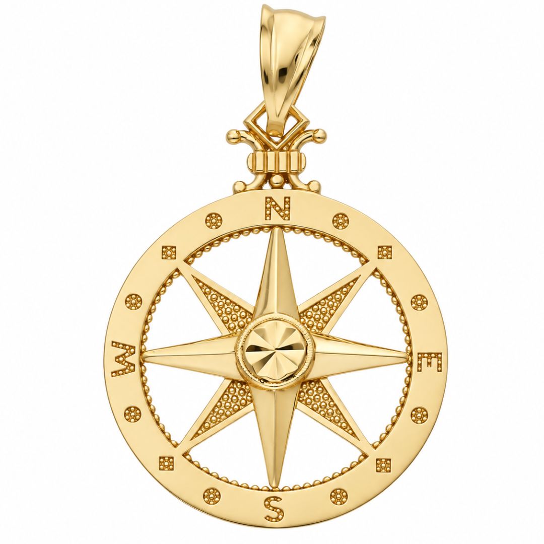 Colgante Rosa de los Vientos en Oro 18K