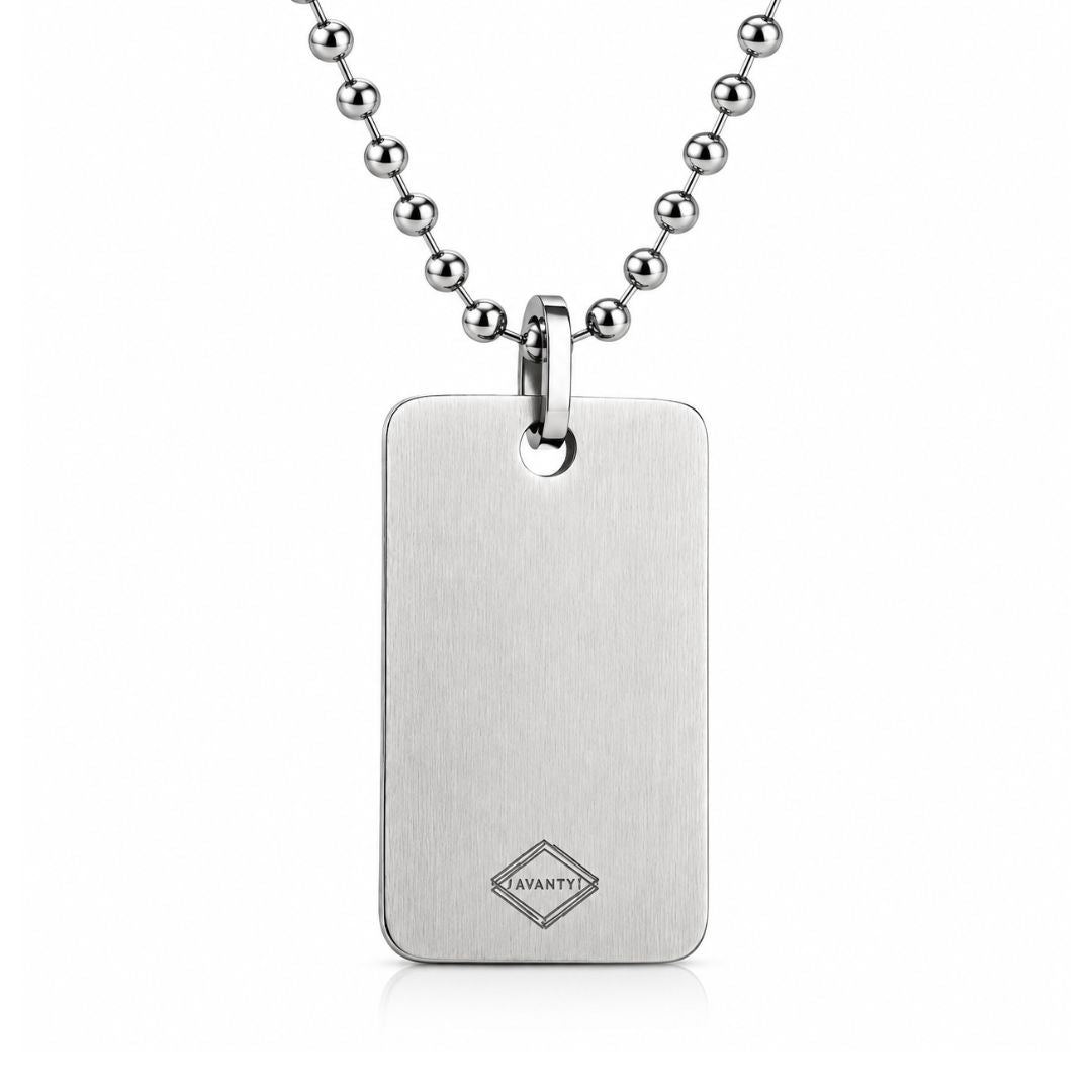 Colgante de Acero con Placa Mediana para Grabar