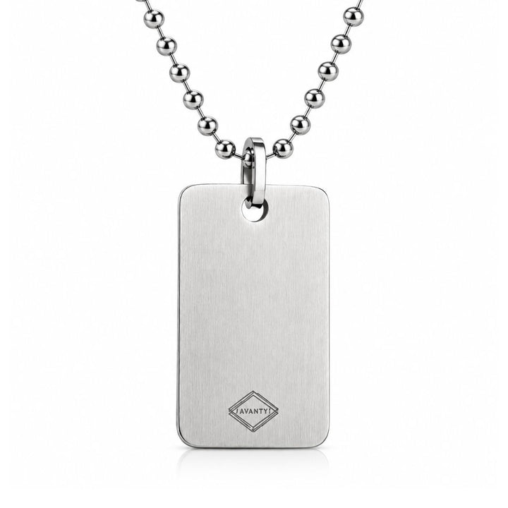 Colgante de Acero con Placa Mediana para Grabar