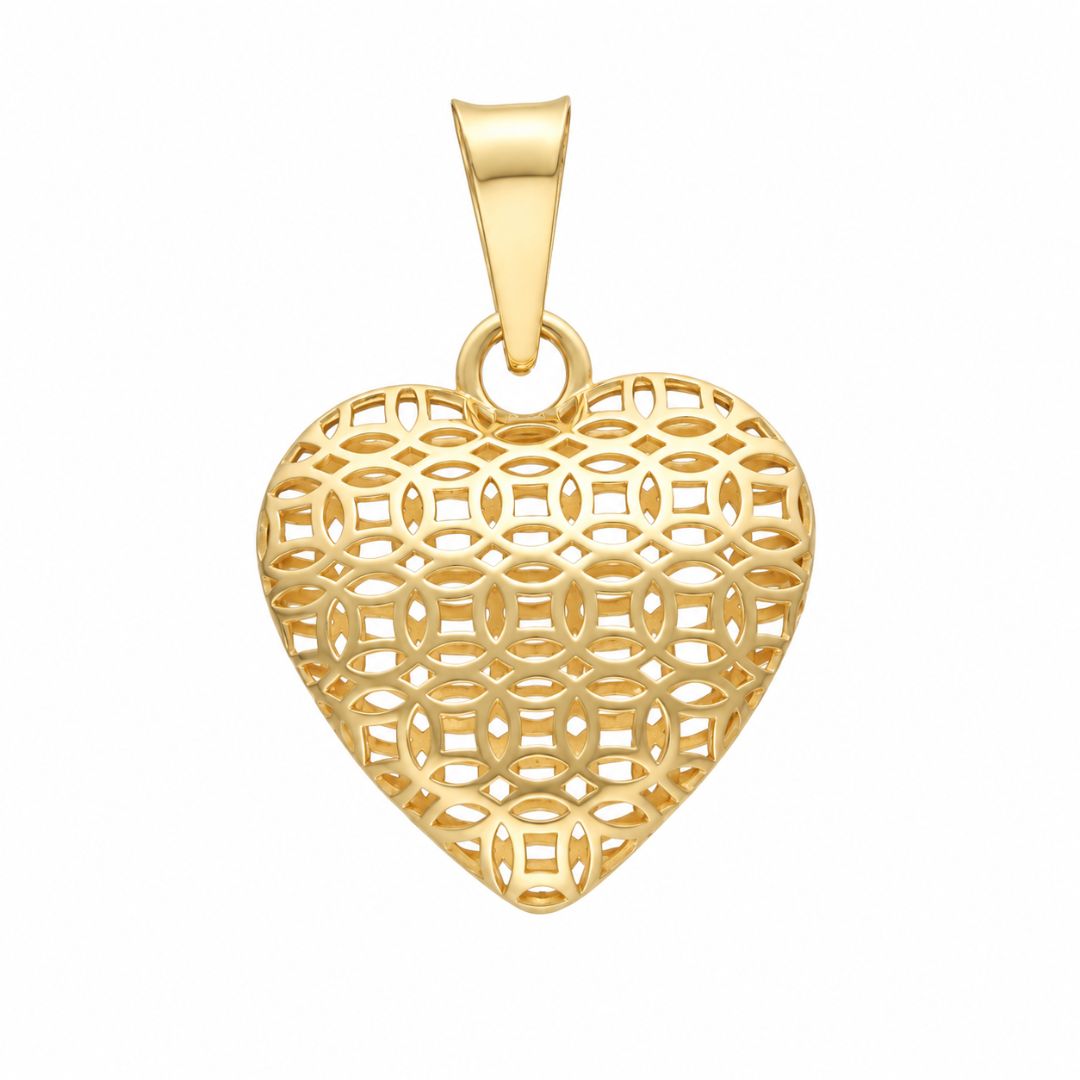Colgante de Oro 18K Corazón Calado