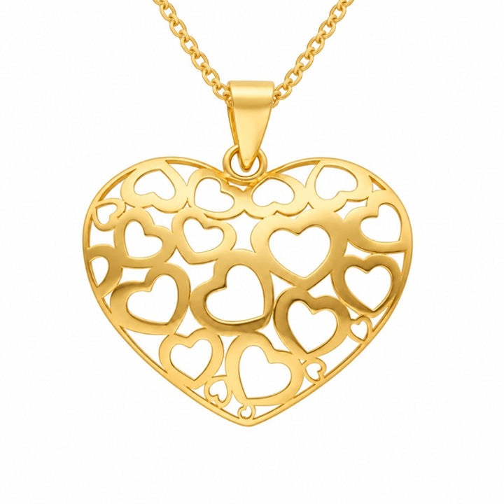 Colgante de Oro 18K Corazón de Corazones