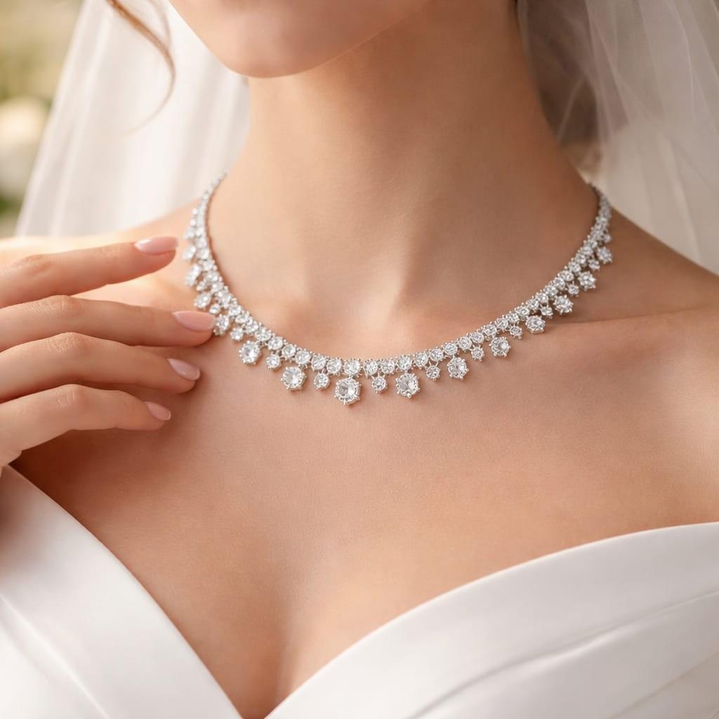 Collar Novia Brillo Imperial – Elegancia con Circonitas
