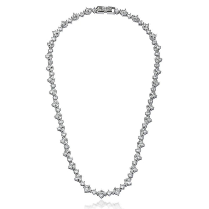 Collar de Plata de Ley 925 con Circonitas Blancas – Elegancia y Brillo para Novia y Eventos