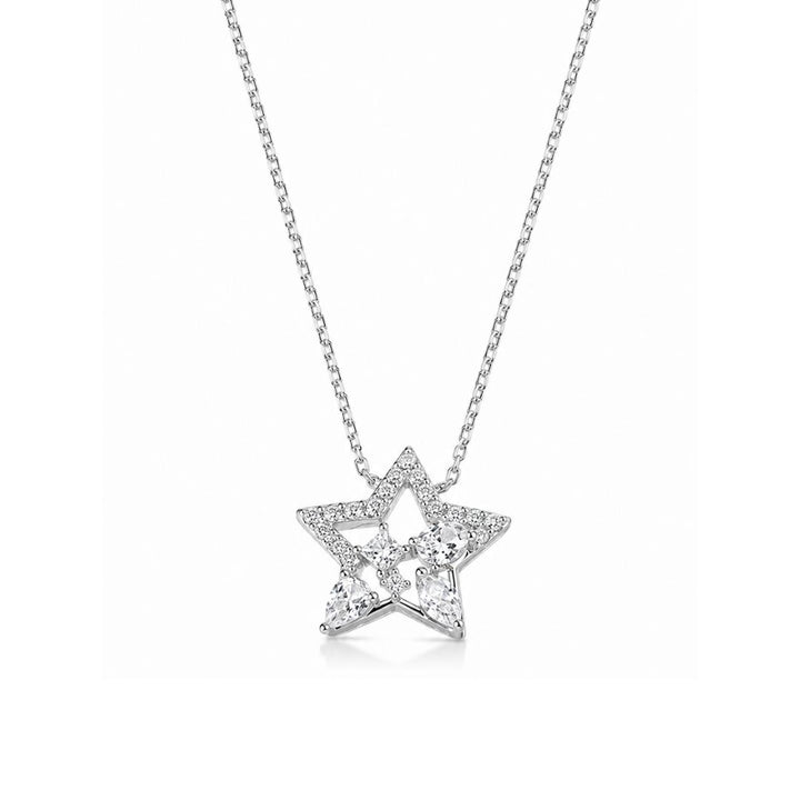 Collar Estrella Plata 925 con Circonitas