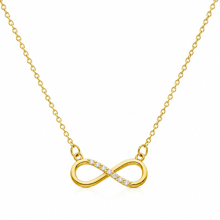 Collar Infinito Oro Amarillo 18K con Circonitas