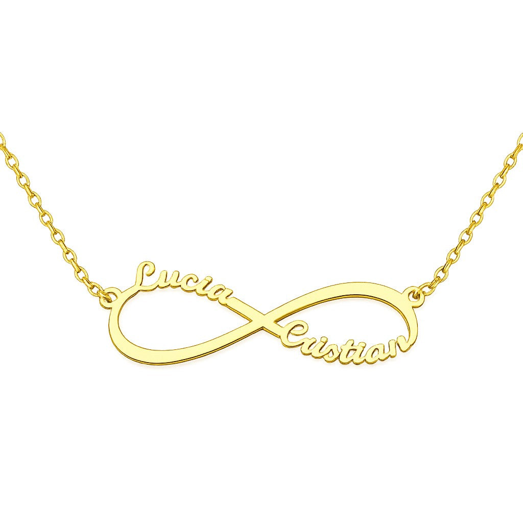 Collar Infinito Personalizado en Oro 18K con Nombres