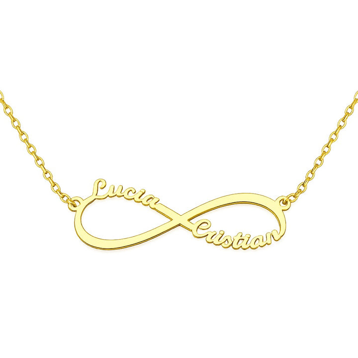 Collar Infinito Personalizado en Oro 18K con Nombres