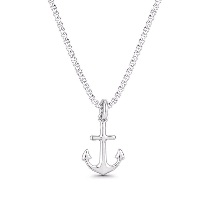 Collar de Acero para Hombre con Colgante de Ancla