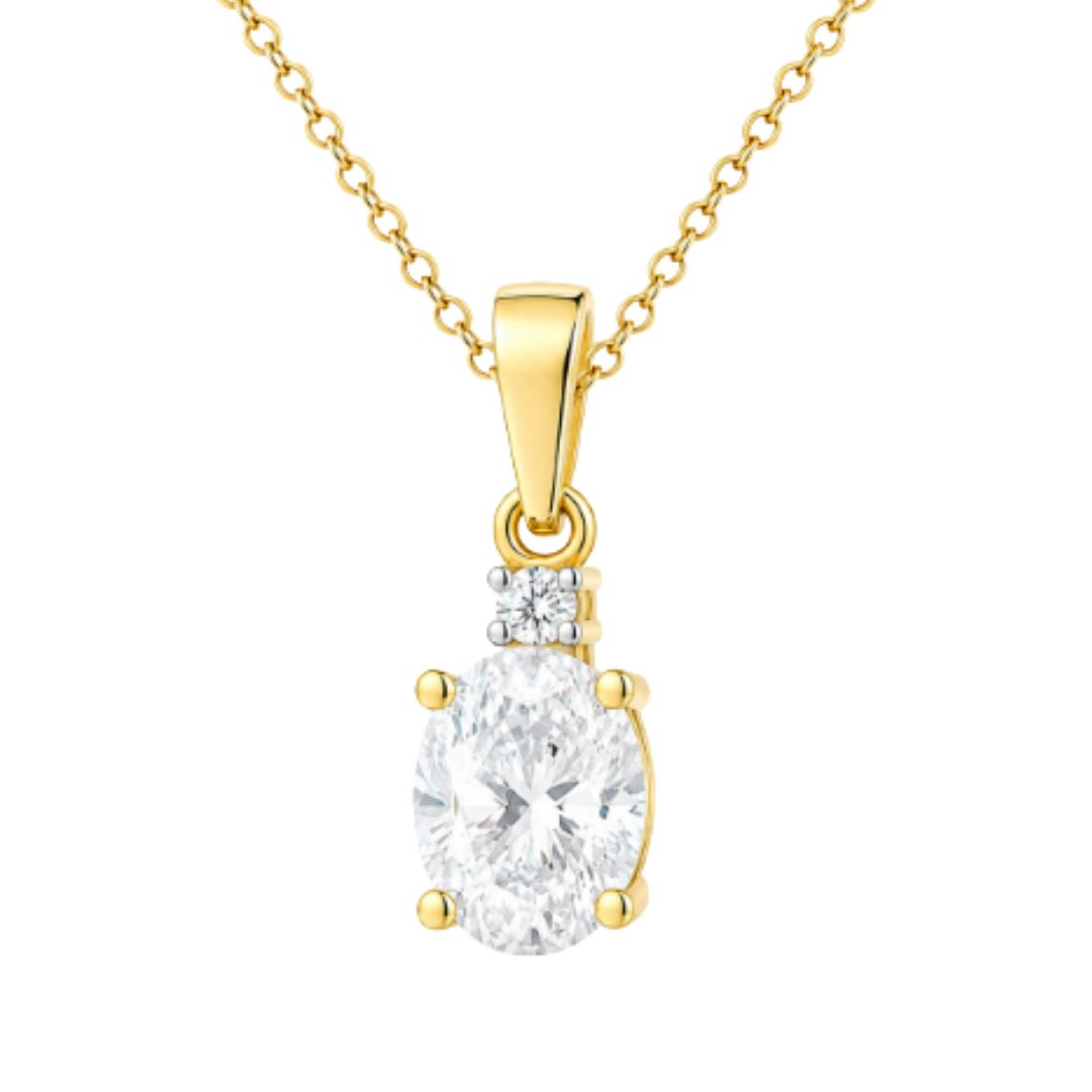 Collar de Diamante de Laboratorio en Oro de 14K
