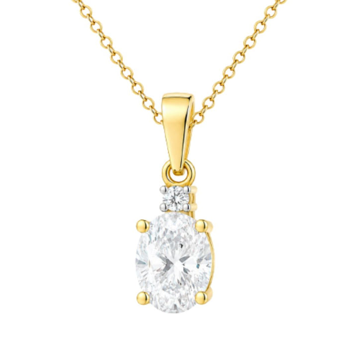 Collar de Diamante de Laboratorio en Oro de 14K
