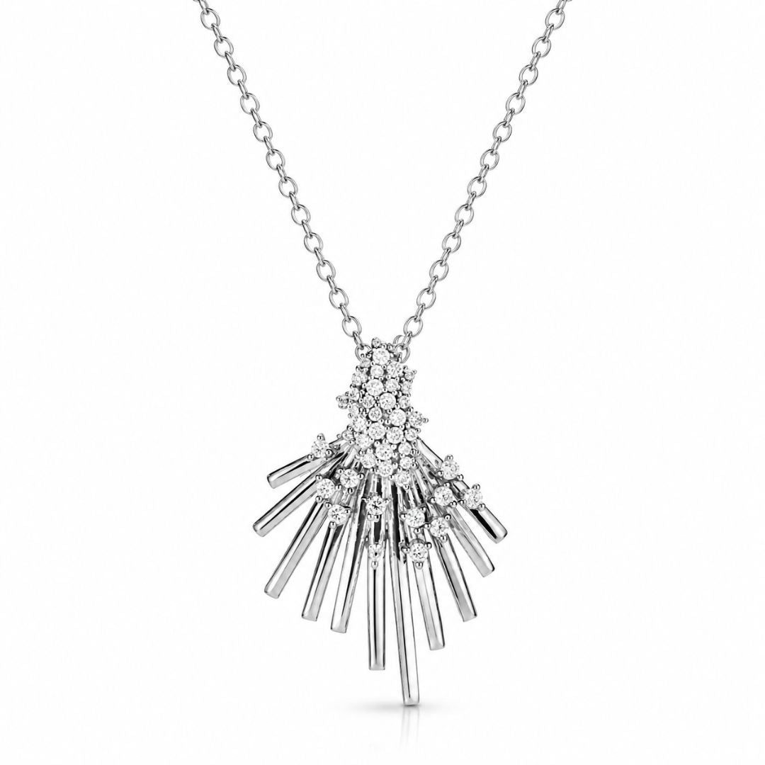Collar de Plata de Ley 925 con Circonitas Diseño Atrevido y Moderno