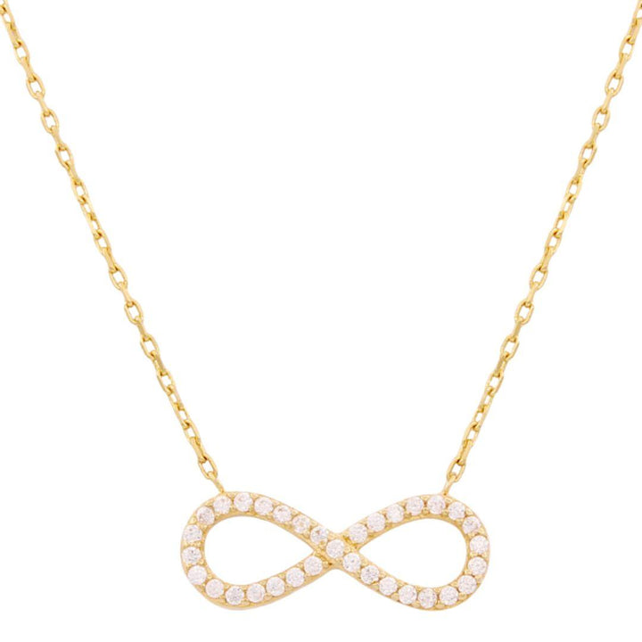 Gargantilla de oro 18k Infinito con circonitas blancas