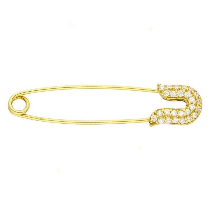 Alfiler de Bebé en Oro 18K con Circonitas – Protección y Brillo para los Primeros Momentos