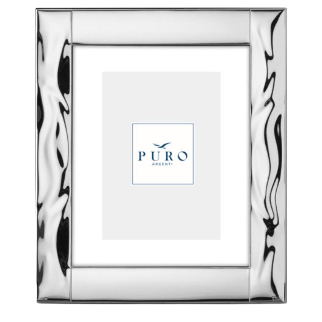 Marco de Fotos Laminado en Plata Puro Fenice 15x20 cm - Elegancia y Distinción para Tus Recuerdos