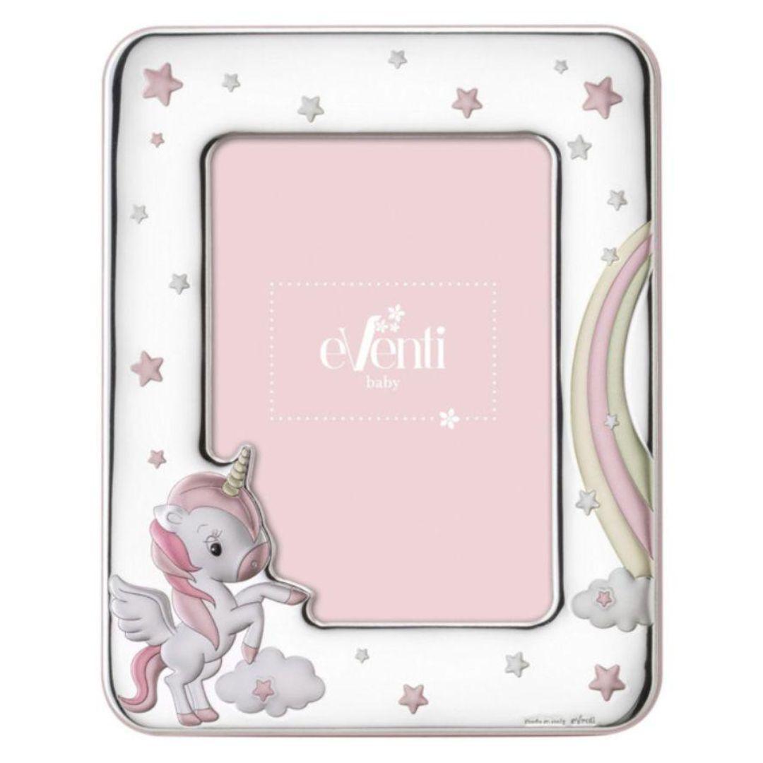Marco de fotos infantil Unicornio en tono rosa