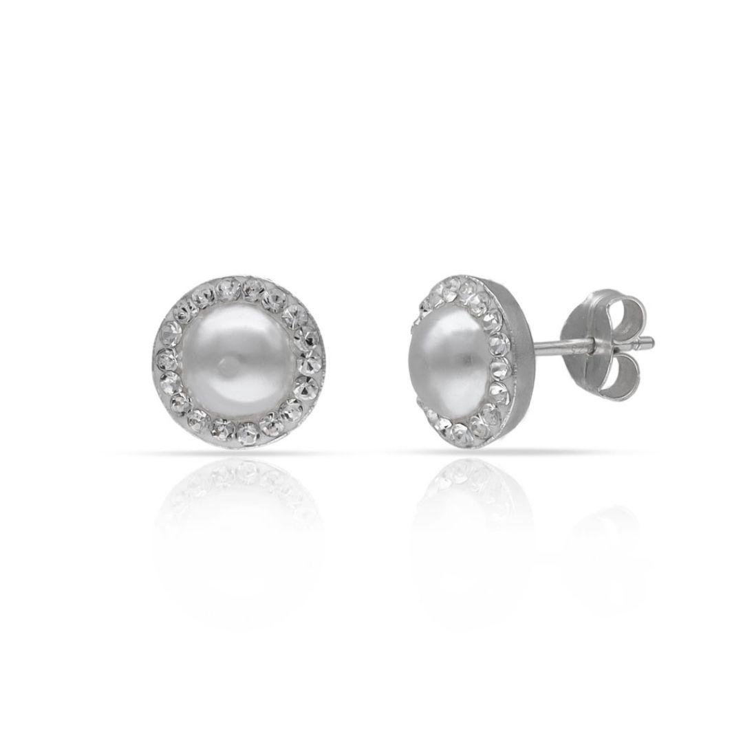 Pendientes Plata de Ley 925 con Perlas y Circonitas – Elegancia en Miniatura