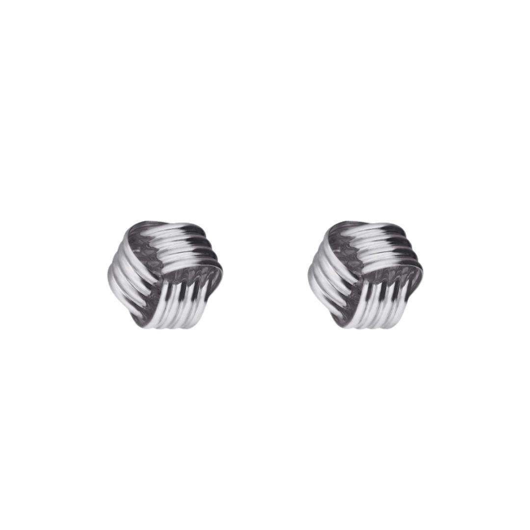 Pendientes nudo pequeño en Plata · Victoria Cruz