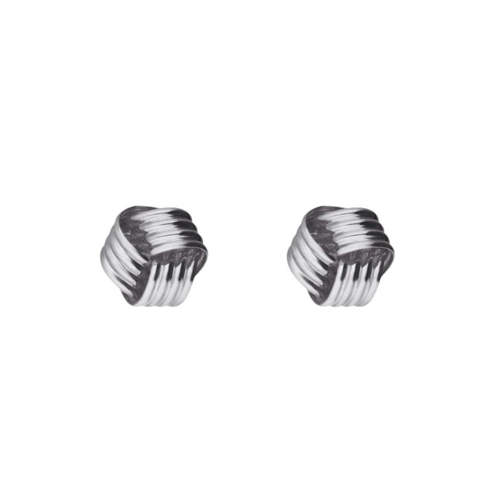 Pendientes nudo pequeño en Plata · Victoria Cruz
