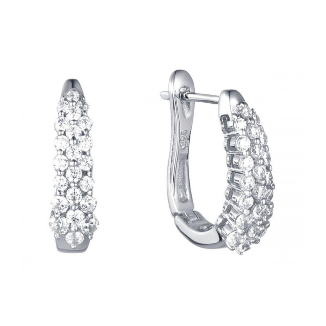 Pendientes plata zirconia Brizzling