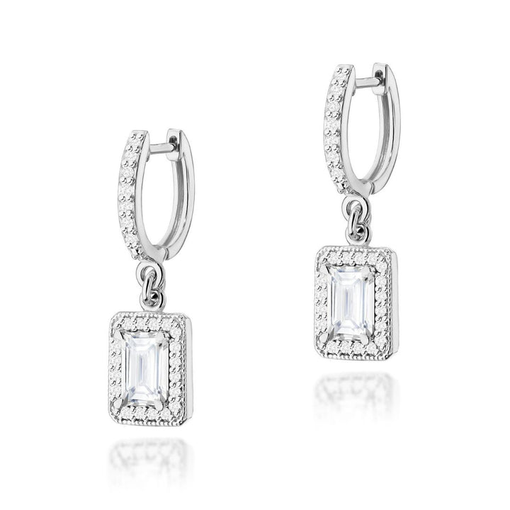 Pendientes Colgantes de Oro 14K con Diamantes de Laboratorio