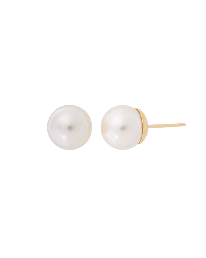 Pendientes Dorados Perla 7mm Lyra