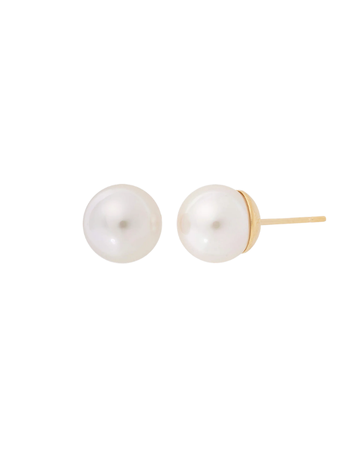 Pendientes Dorados Perla 7mm Lyra