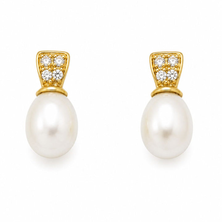 Pendientes Oro 18K con Perla Cultivada de 8 mm