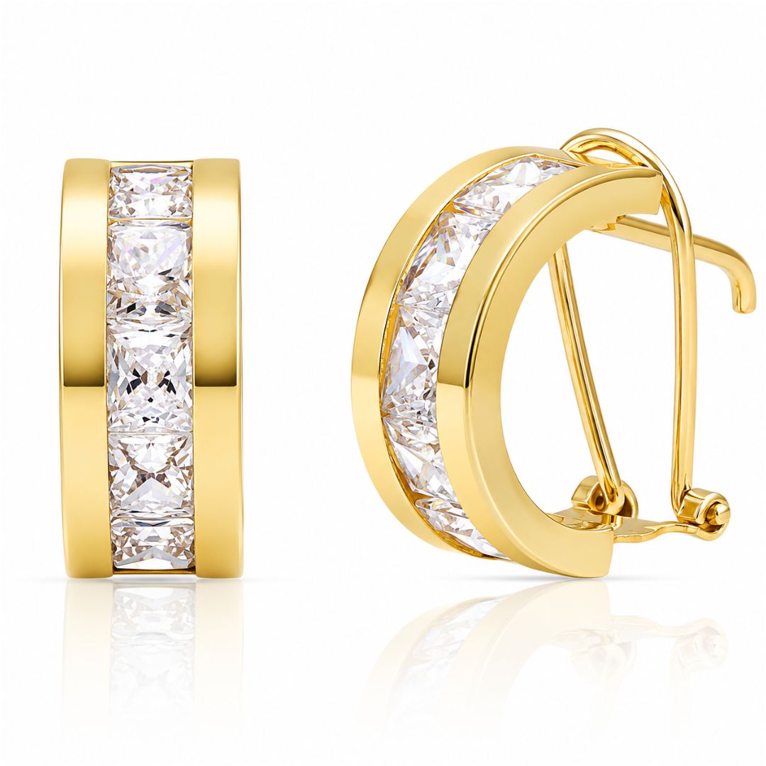 Pendientes de Oro 18K con Circonitas