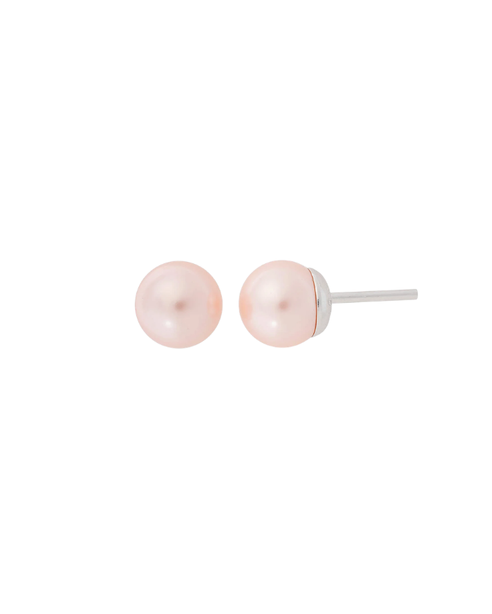 Pendientes Perla 6mm Rosa Lyra
