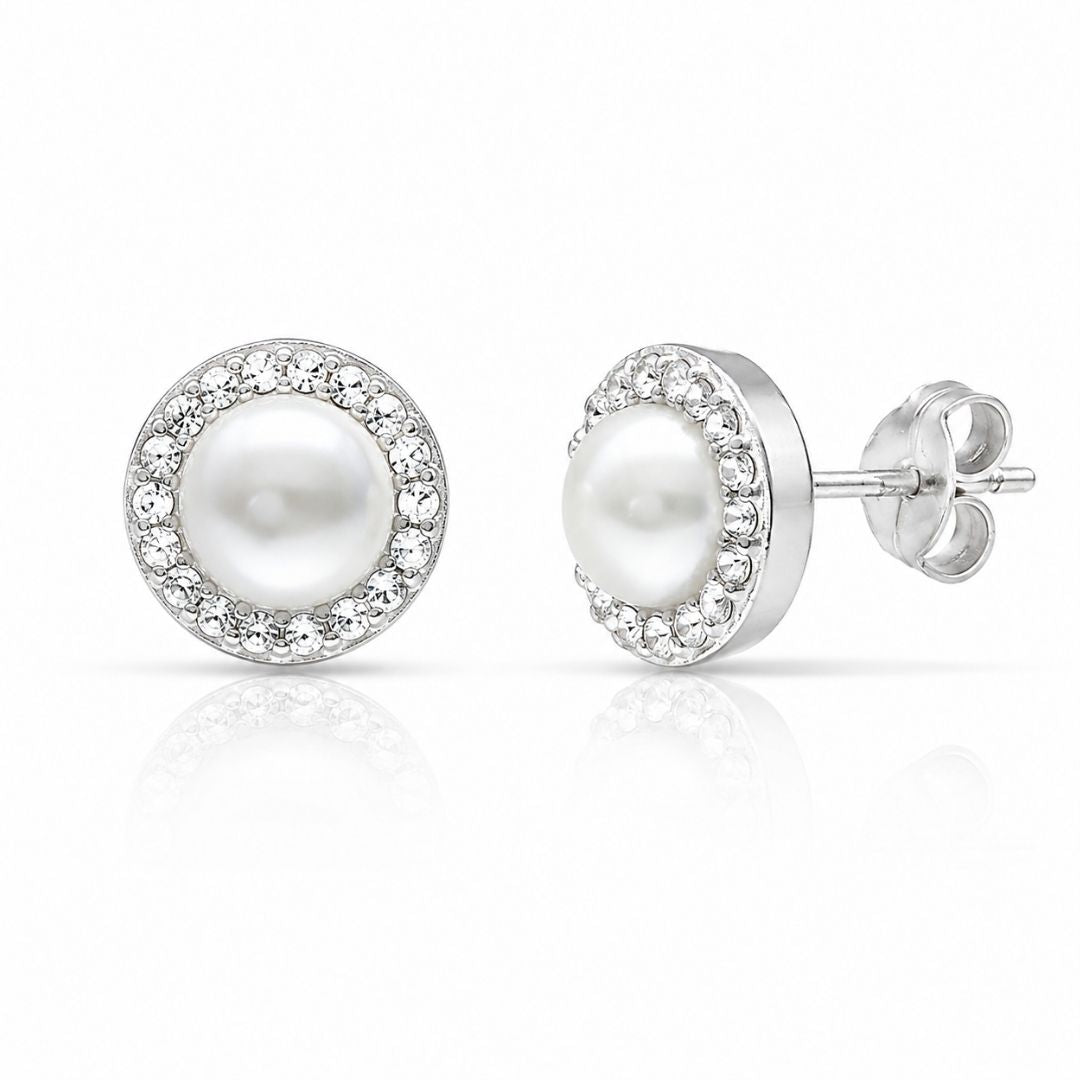Pendientes Plata de Ley 925 con Perlas y Circonitas – Elegancia en Miniatura