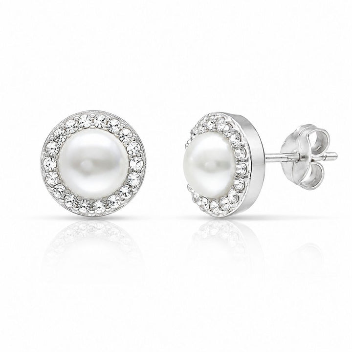 Pendientes Plata de Ley 925 con Perlas y Circonitas – Elegancia en Miniatura