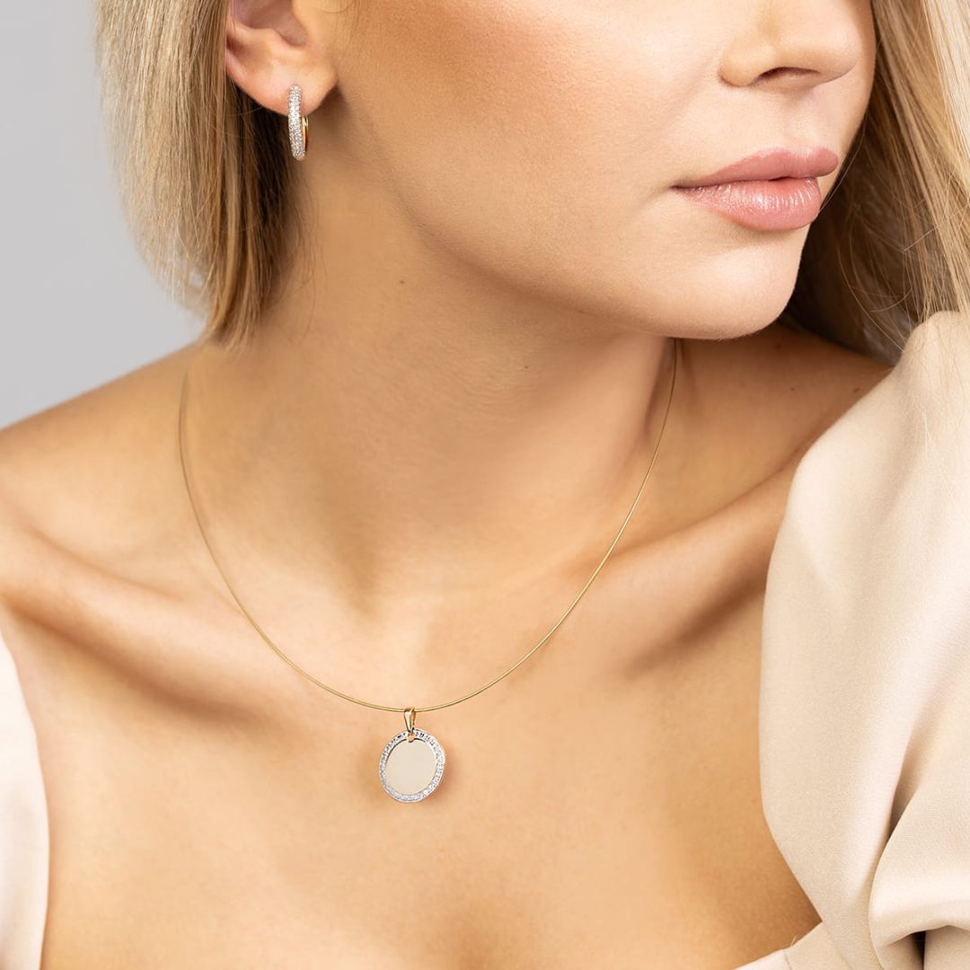Pendientes de Aro de Oro 14K con Diamantes Naturales