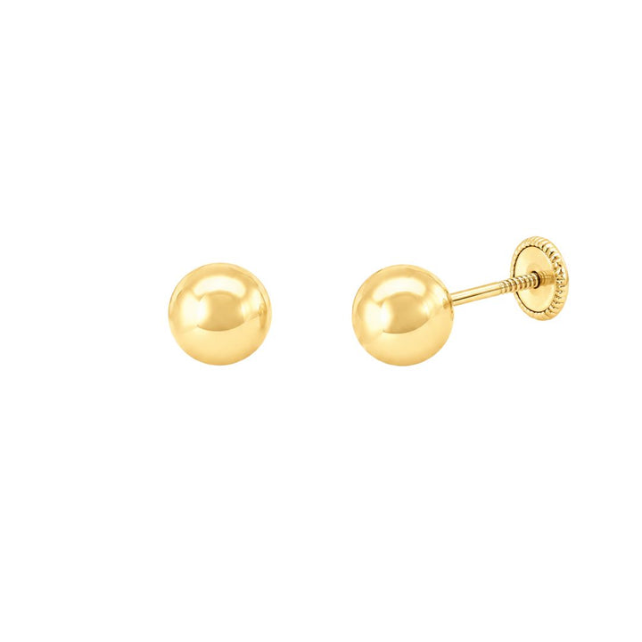 Pendientes de Bola 8 mm en Oro 18K