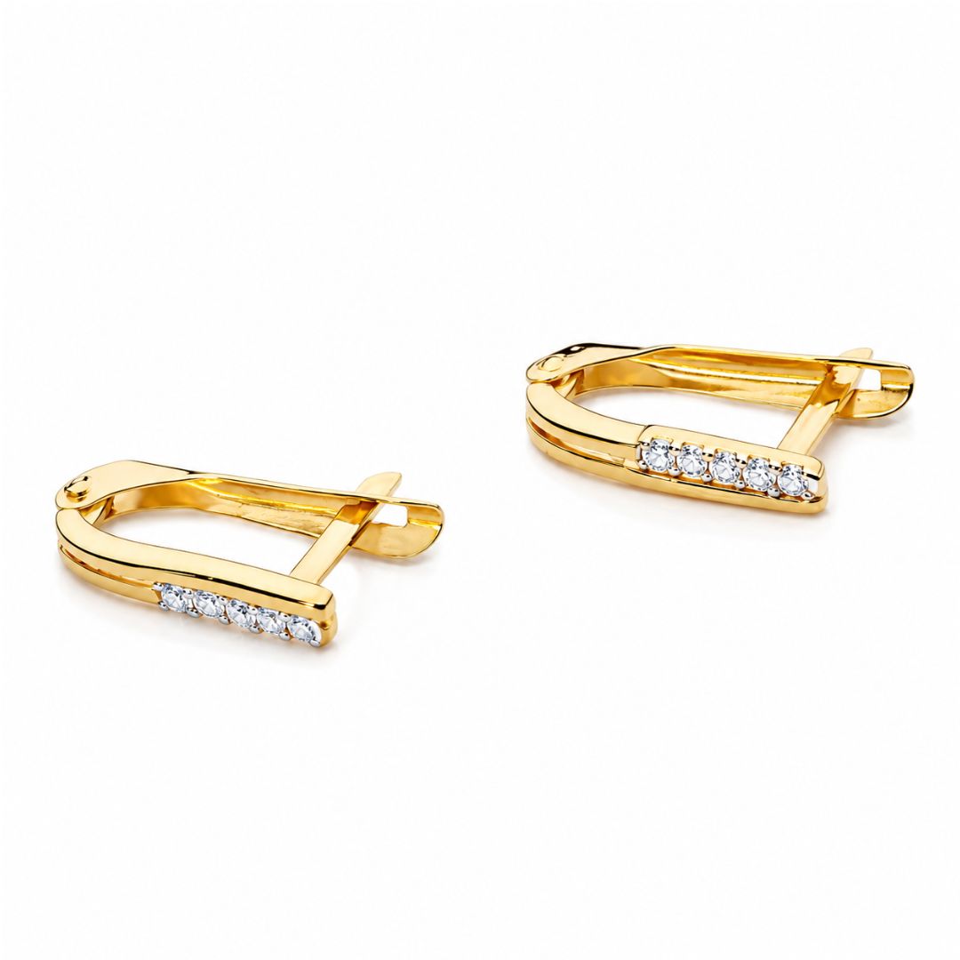 Pendientes de Oro 14K con Diamantes en Línea