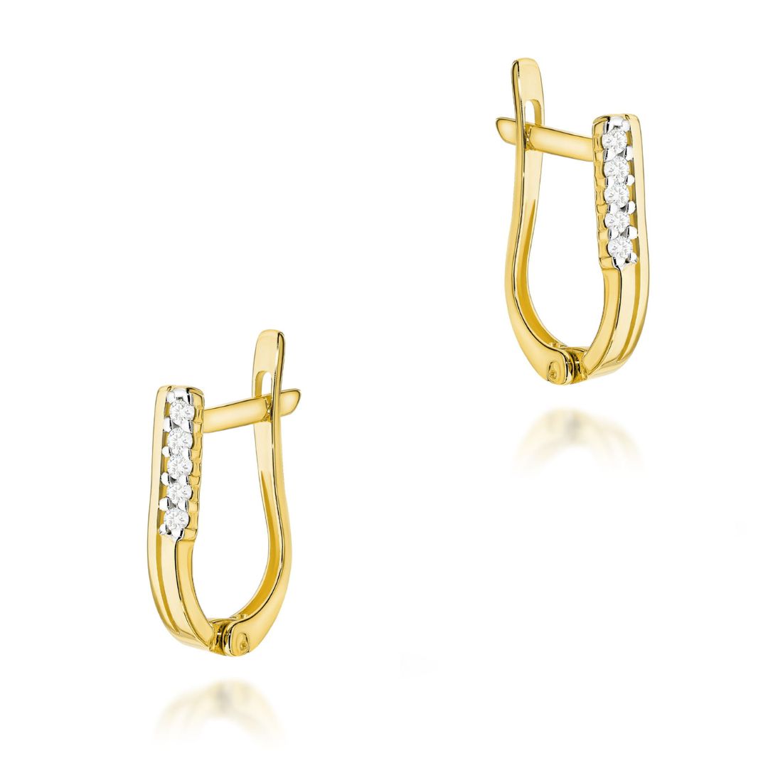 Pendientes de Oro 14K con Diamantes en Línea
