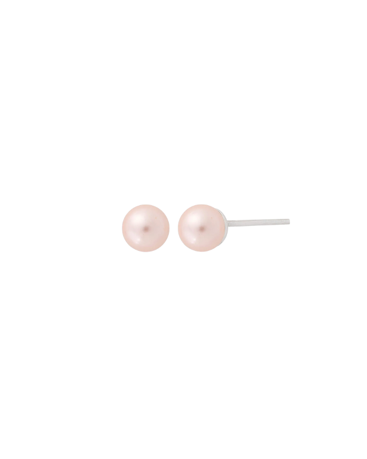 Pendientes Perla 4mm Rosa Lyra