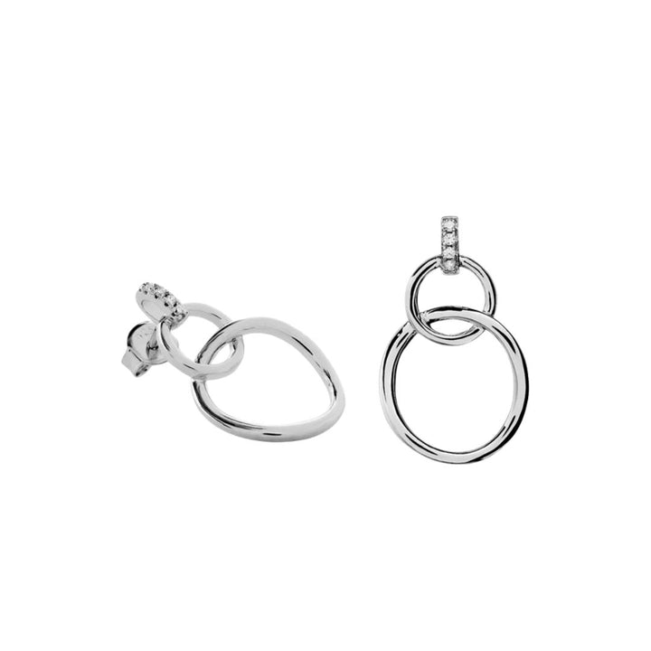 Pendientes de Plata con Círculos Entrelazados