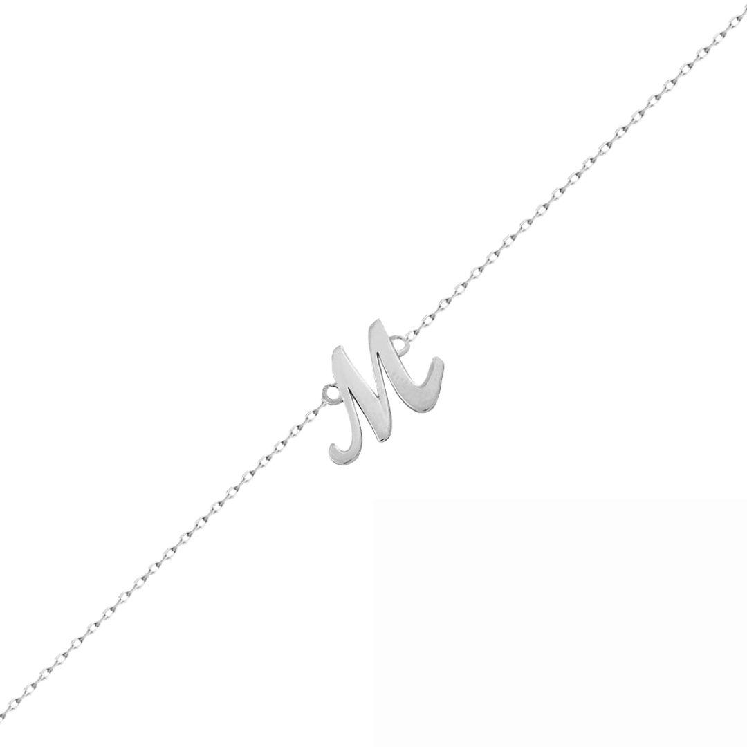 Pulsera personalizada de plata inicial modelo 221