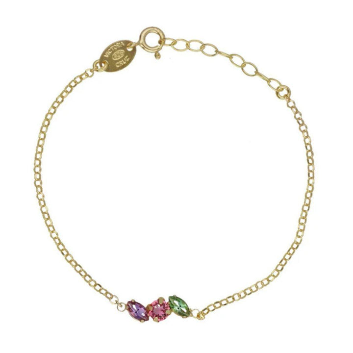 Pulsera Belle Multicolor en Plata de Ley bañada en Oro · Victoria Cruz