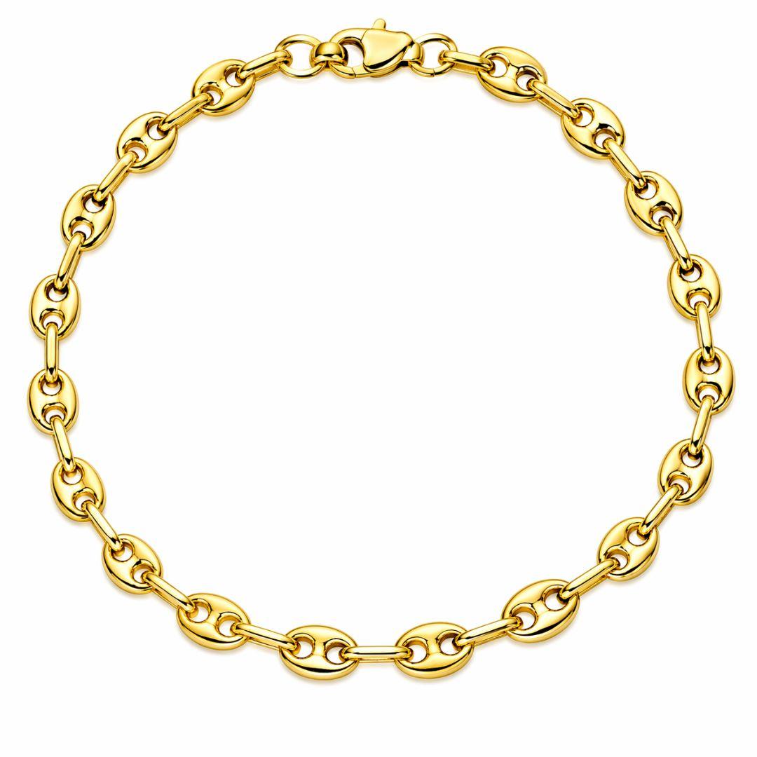 Pulsera Calabrote Oro 18K 6mm – Estilo Masculino