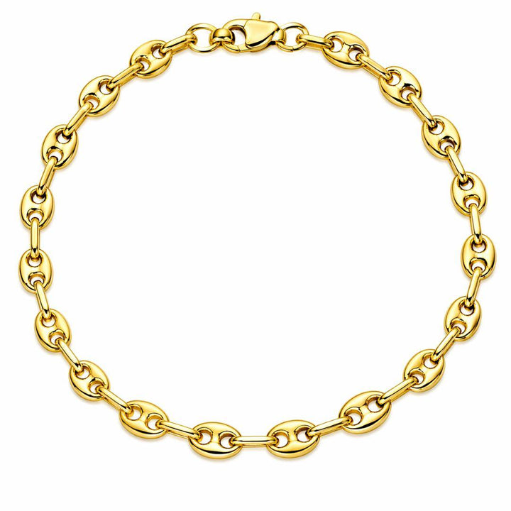 Pulsera Calabrote Oro 18K 6mm – Estilo Masculino