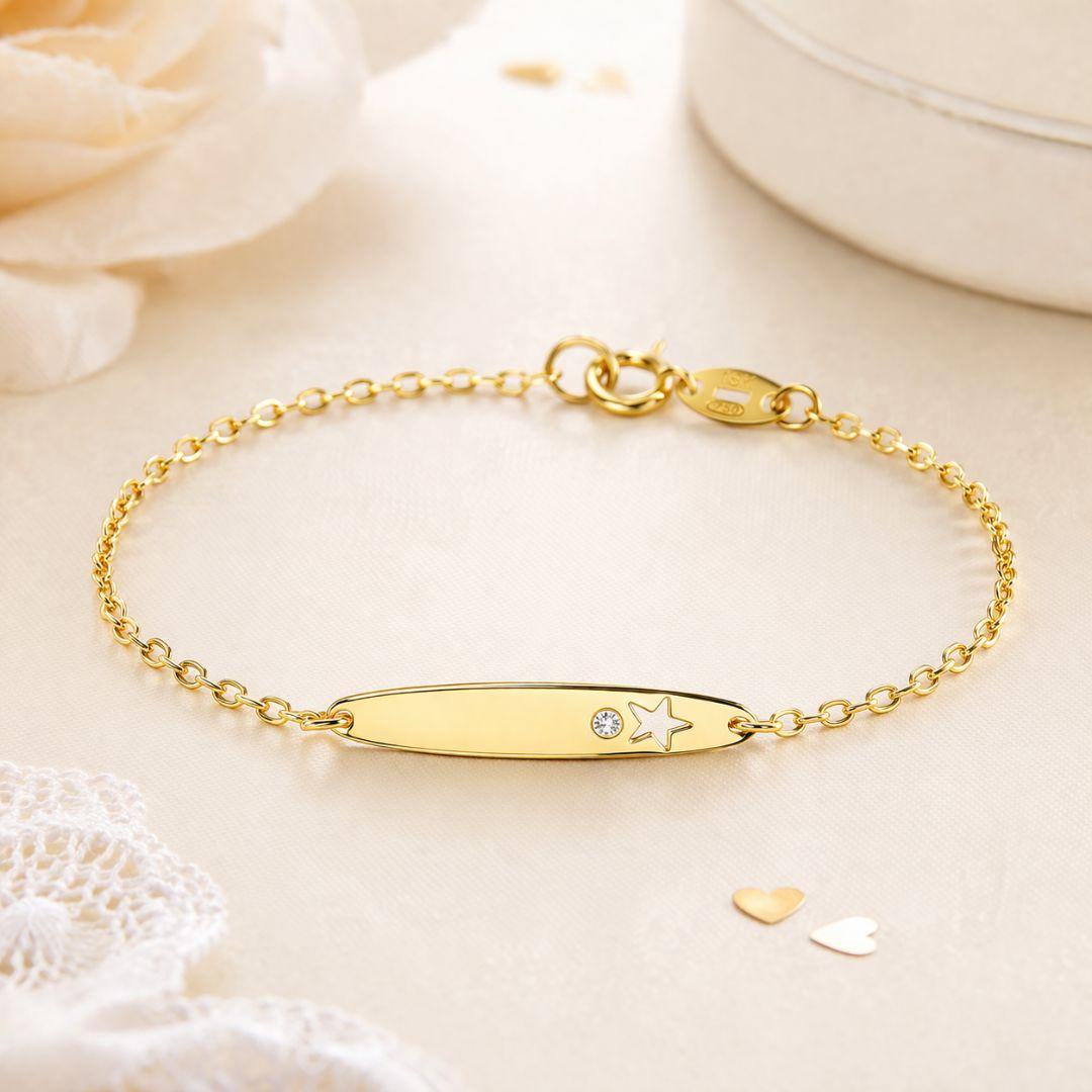 Pulsera en oro de bebé ESTRELLA