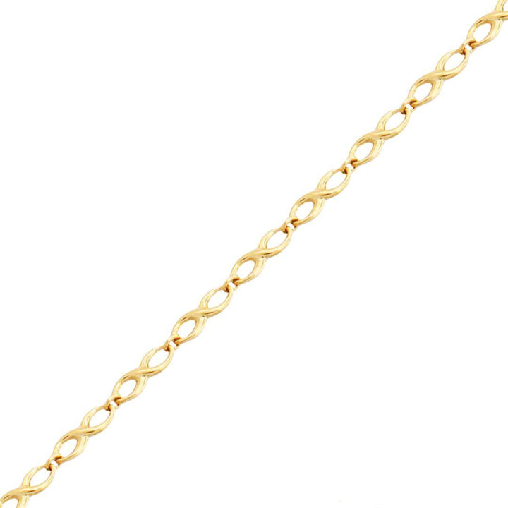 Pulsera oro en forma de infinitos para mujer de 19 cm