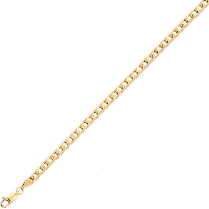Pulsera oro barbada hueca para mujer de 19 cm