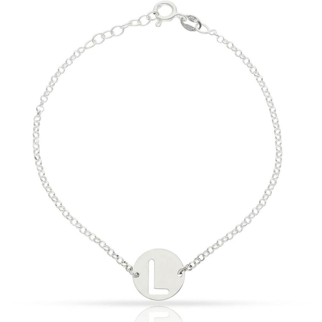 Pulsera personalizada de plata inicial modelo 222.3