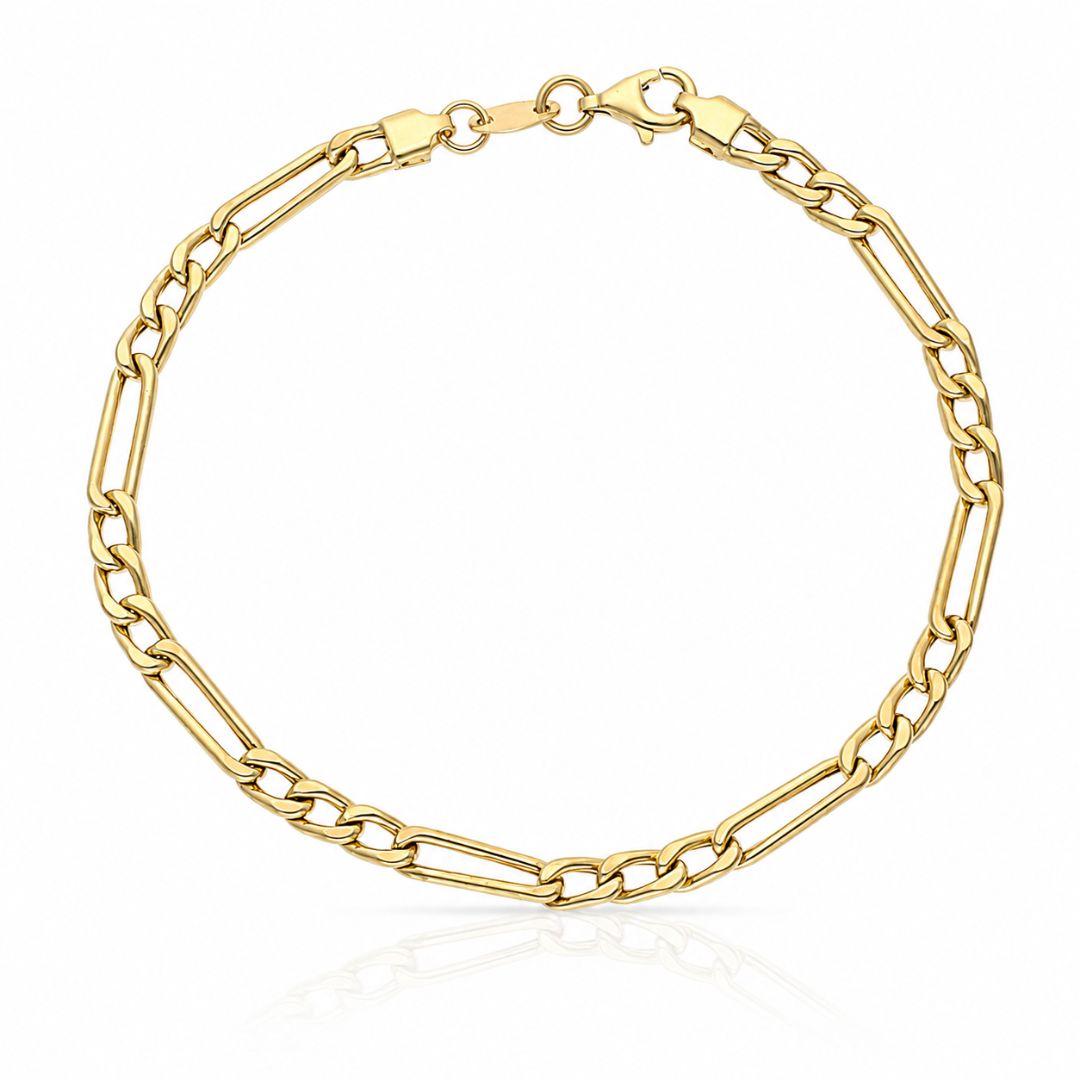 Pulsera Oro Amarillo 18K Eslabones 3+1