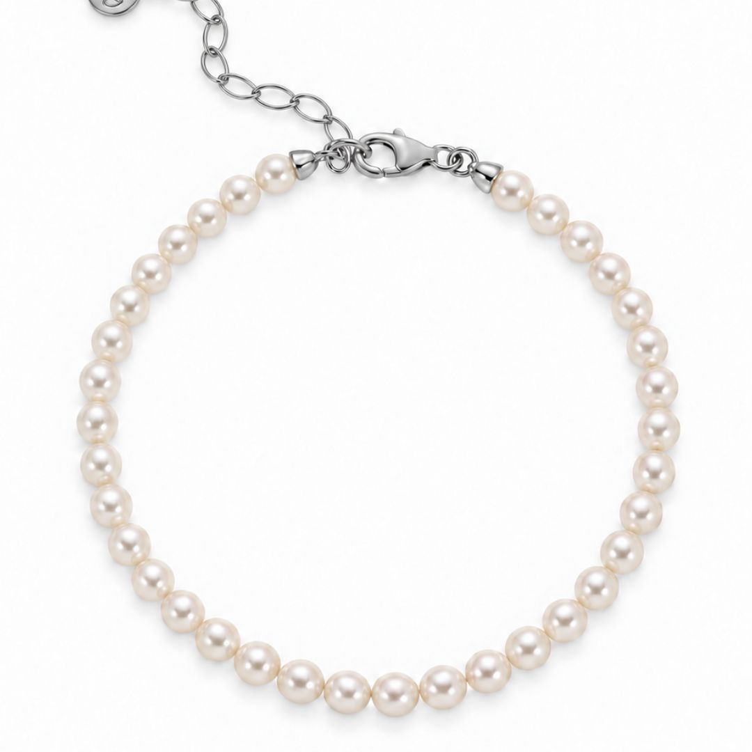 Pulsera de Plata Perlas 4mm Ballet