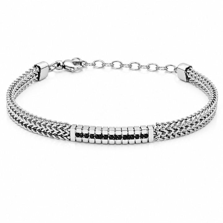 Pulsera de Acero de Malla Plateada