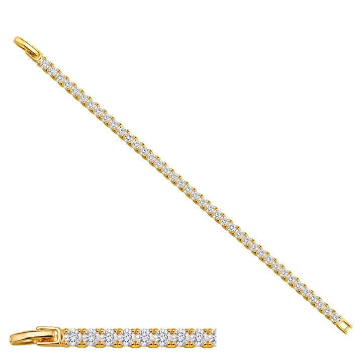 Pulsera rivière Destellos Dorados en plata 925 bañada en oro